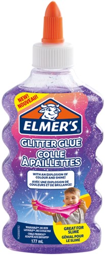 Kinderlijm Elmer's glitter 177ml paars