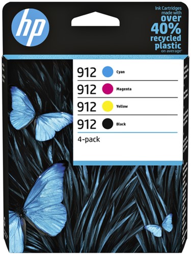 Inktcartridge HP 6ZC74AE 912 zwart + 3 kleuren