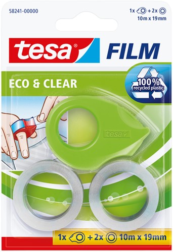 Plakband Tesa 58241 eco&clear 19mmx10m mini dispenser