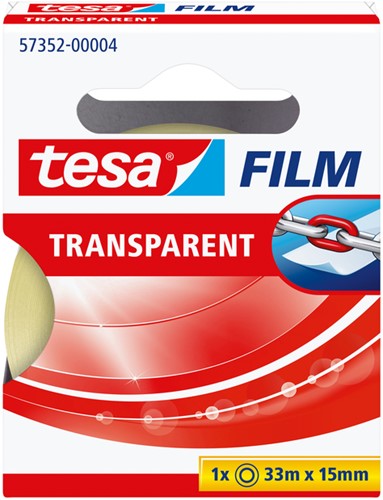 Plakband Tesa film 15mmx33m transparant doosje
