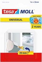 Tochtstrips tesamoll® Universal Zelfklevend tbv deur 1mx38mm wit