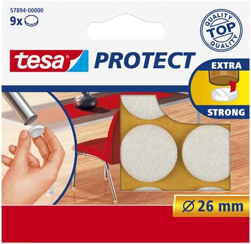 Beschermvilt Tesa antikras 57894 26mm rond wit