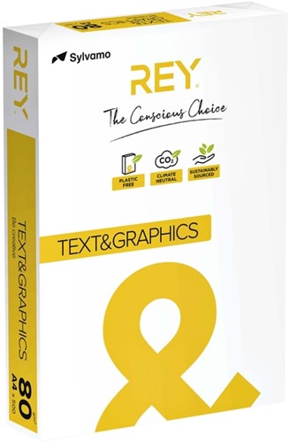 Kopieerpapier Rey Text & Graphics A4 80gr wit 500vel