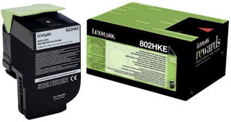 Tonercartridge Lexmark 80C2HKE zwart