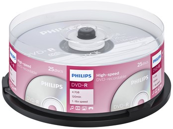 DVD-R Philips 4.7GB 16x SP (25)