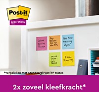 Memoblok Post-it 654 Super Sticky 76x76mm Soulful 6 stuks-1