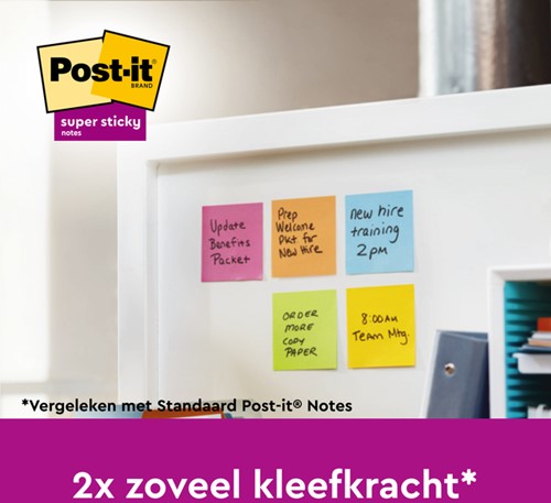 Memoblok Post-it 675-3 Super Sticky 101x101mm Oasis 3 stuks-2