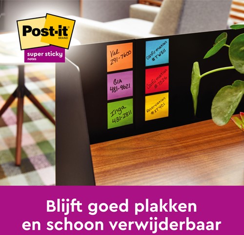 Memoblok Post-it 675-3 Super Sticky 101x101mm Oasis 3 stuks-3