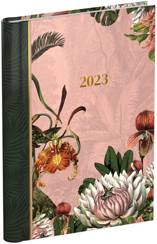 Agenda 2023 120x160 wire-o Botanic 7dagen/2pagina's pink