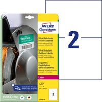 Etiket Avery L7916-10 210x148mm polyethyleen wit 20 stuks-2