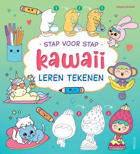 Tekenboek Deltas Stap voor stap Kawaii