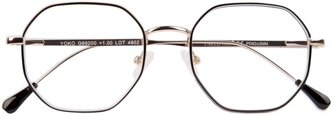 Leesbril I Need You +2.00 dpt Yoko zwart-goud