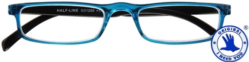 Leesbril I Need You +1.00 dpt Half-line blauw