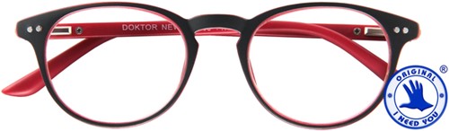 Leesbril I Need You +2.50 dpt Dokter New grijs-rood