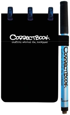 Notitieboek Correctbook A7 blanco 40blz ink black