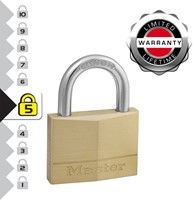 Hangslot MasterLock 2 gelijksluitend messing 50mm 2 stuks-2