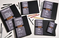 Schetsboek Canson Art Book One spiraalgebonden 160vel 100gr 216x140mm wit-2