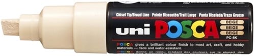Verfstift Posca PC8K breed schuin beige
