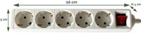Stekkerdoos BRASQ  5 voudig 3 meter wit-2