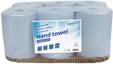 Handdoekrol Cleaninq Matic 2-laags 21cmx150m blauw