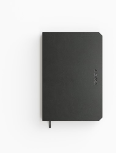 Notitieboek de KEMPEN Ashblack 110x160mm blanco 160 pagina's 90gr zwart