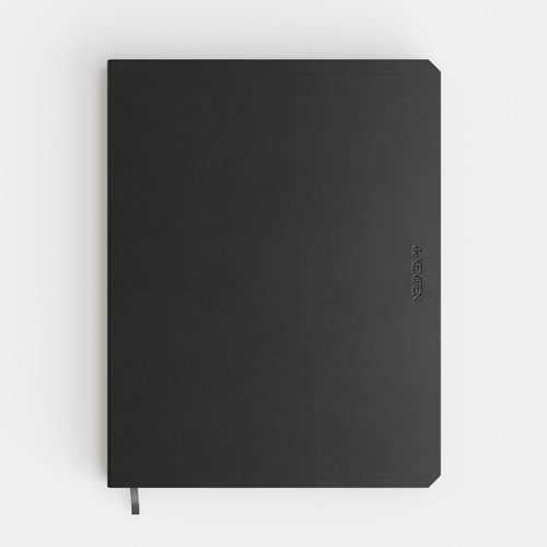 Notitieboek de KEMPEN Ashblack 171x220mm blanco 192 pag 90gr zwart