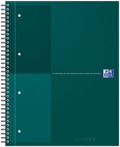 Spiraalblok Oxford International Notebook A4+ lijn groen