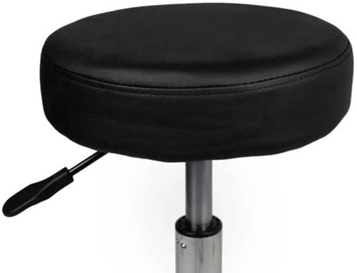 Tabouret kruk Office hoog met gasveer harde wielen zw-3