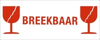 Waarschuwingsetiket IEZZY glas breekbaar 150mmx60mm 500 stuks