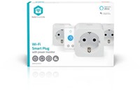 Slimme stekker Nedis Smartlife Wifi 3 stuks wit