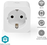 Slimme stekker Nedis Smartlife Wifi 3 stuks wit-2