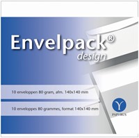 Envelop Papyrus Envelpack Design vierkant 140x140mm wit 894416 10 stuks