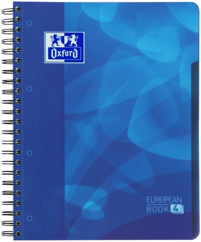 Projectboek Oxford School A4+ lijn 4-gaats 240 pagina's 80gr blauw