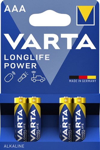 Batterij VARTA Longlife Power 4x AAA