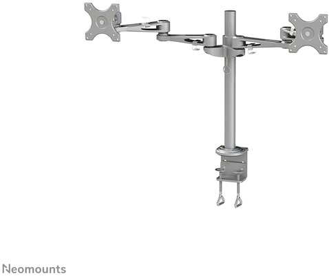 Monitorarm Neomounts D935D 2x10-27" met klem zilvergrijs-2