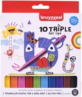 Viltstift Bruynzeel Kids Triple assorti 10 stuks