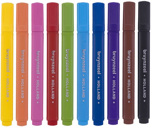 Viltstift Bruynzeel Kids Triple assorti 10 stuks-2