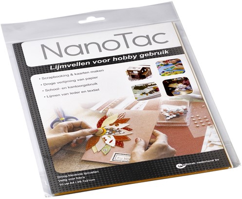 Lijmvel NanoTac hobby A4 folie set à 10 vel