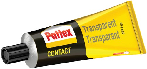Contactlijm Pattex transparant tube 50gram op blister