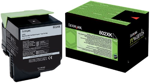 Tonercartridge Lexmark 80C2XK0 prebate zwart HC