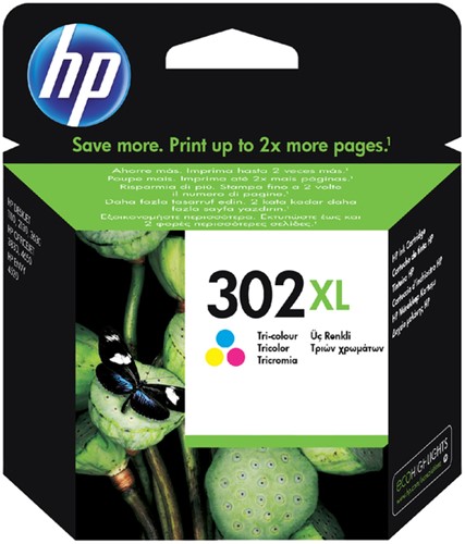 Inktcartridge HP F6U67AE 302XL kleur
