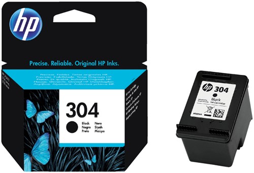 Inktcartridge HP N9K06AE 304 zwart