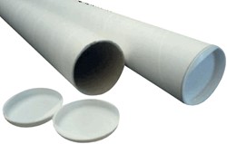 Verzendkoker CleverPack A3 330x50mm met doppen wit pak à 20 stuks