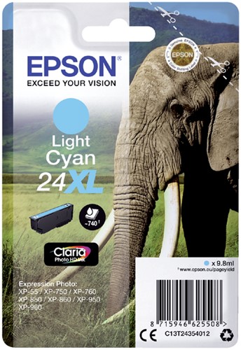 Inktcartridge Epson 24XL T2435 lichtblauw HC