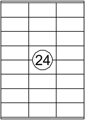 Etiket Quantore 70x36mm 2400stuks
