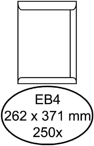 Envelop Quantore akte EB4 262x371mm wit 250 stuks