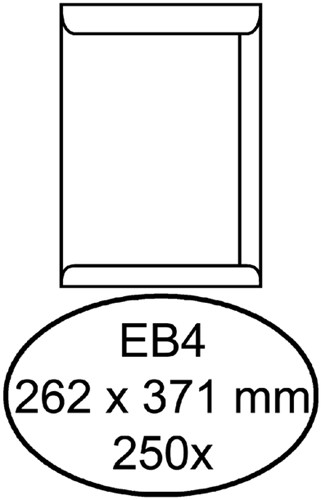 Envelop Quantore akte EB4 262x371mm wit 250stuks