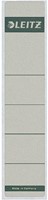 Rugetiket Leitz smal/kort 39x192mm zelfklevend grijs 10 stuks