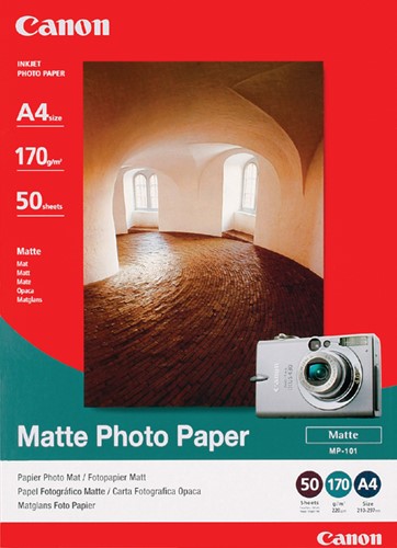 Inkjetpapier Canon MP-101 A4 170gr mat 50 vel